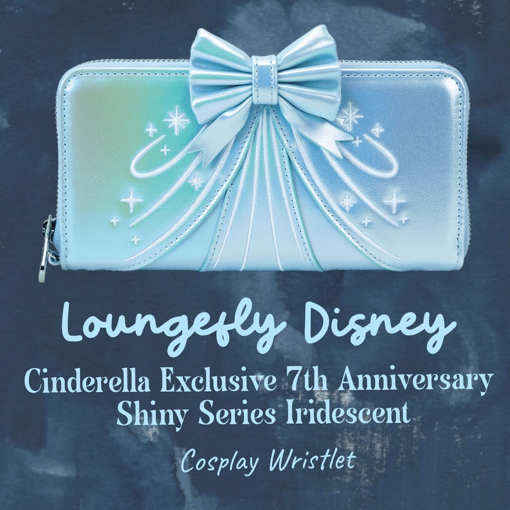 LOUNGEFLY Cinderella Exclusive 75th Anniversary Shiny Series Iridescent Wristlet
